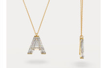 Load image into Gallery viewer, Diamond letter necklace
